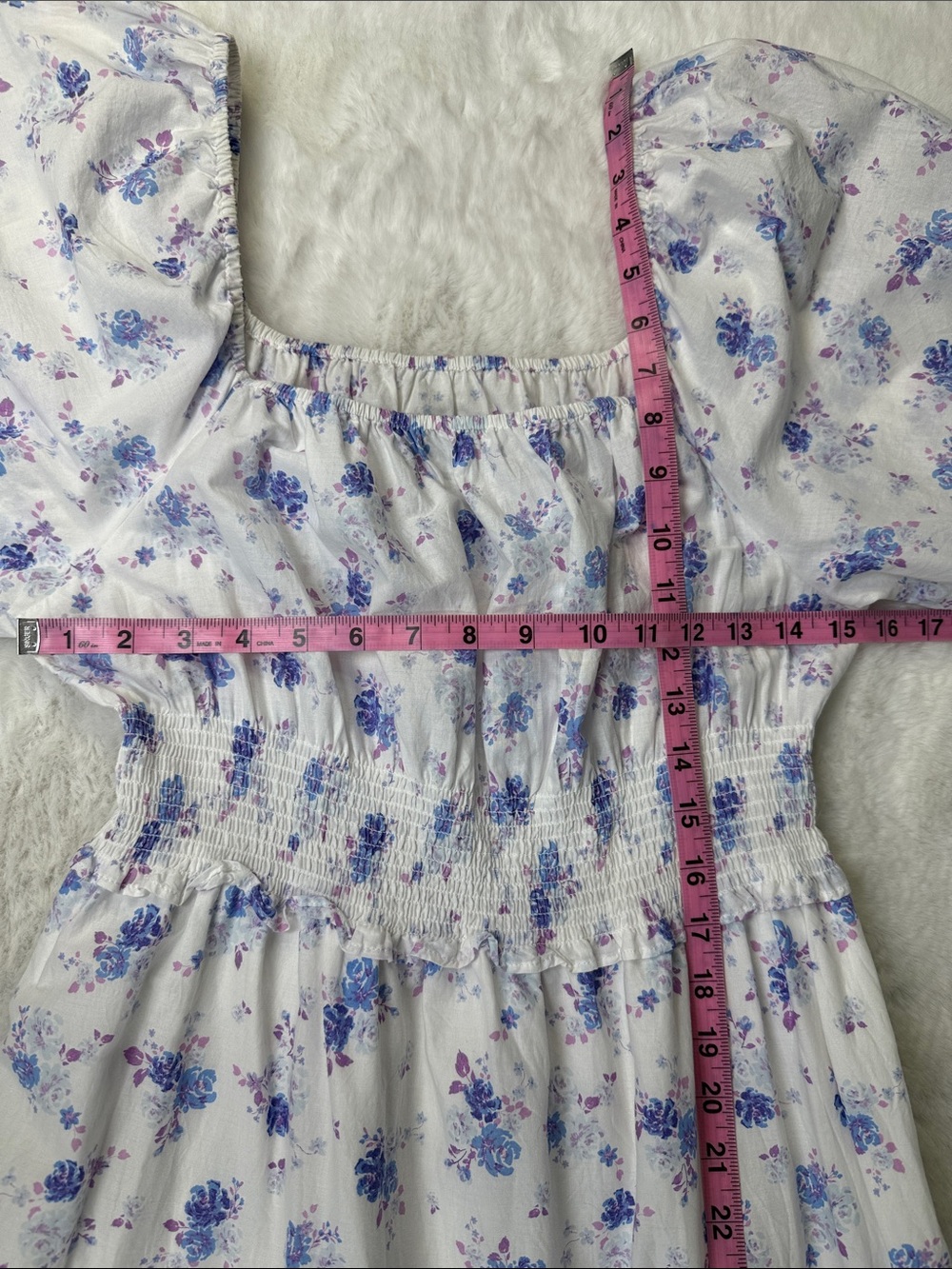 LoveShackFancy x Target Gemma Maxi Dress S Floral Puff Sleeve Smocked Garden - Picture 12 of 16